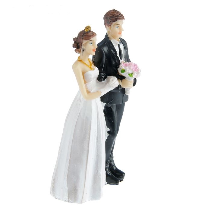 Фигурка в свадебный торт жених и невеста 10,5 см